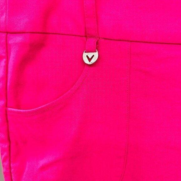 Callaway Ladies Bright Pink Pull-On City Short Size M - Picture 3 of 10